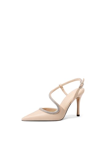 Closed Toe High Heels, Womens Pointed Toe Slip On Stiletto Pumps, Elegant Pointy Heels Dress Shoes Weeding Comfortable Pump Shoes