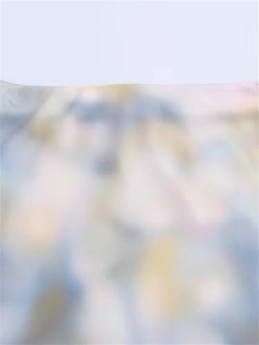 Summer Women Vintage Satin Midi Skirt High Waist Ruffle Print Tie Dye Regular Fit4