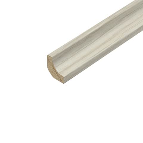 eXtreme Laminate Scotia Beading - 2.4m x 10 Lengths Floor Edging Strip - Durable, Long-Lasting, and Versatile Floor Beading, White Brushed