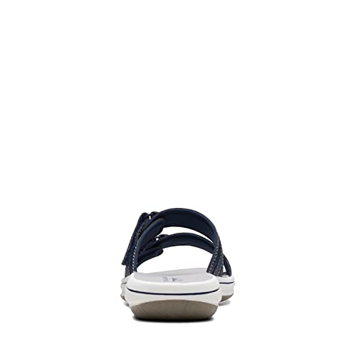 Clarks Clarks Cloudsteppers Women's Breeze Piper Slide Sandal, Navy Synthetic, 8 Medium US