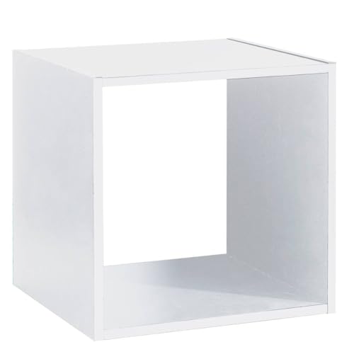 5five - Cube de Rangement Modulable Mix N Modul Blanc - 34,5 x 32 x 34,5 cm - Étagère, Bibliothèque, Salon