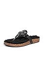 Tory Burch Women's Miller Cloud Shearling Sandals, Perfect Black/Perfect Black, 6.5 Medium US
