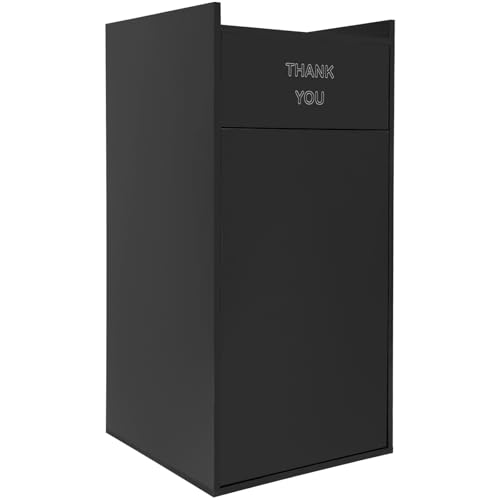Caneca de basura rectangular de 40 galones color negro