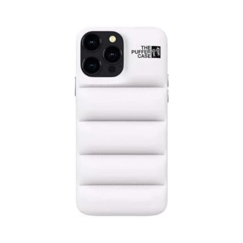 The Puffer Case for iPhone 13 6.1 inch. Trendy Comfort Plush Down Soft Touch Jacket 3D Protective Cover [High Protection Anti-Scratch Micro-Fiber Lining] (WHITE)