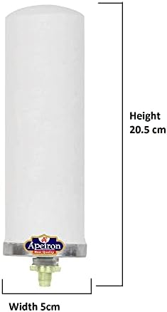 Apeiron Stainless Steel Non-Electric Water filter With 1 Ceramic Candle With Brass Knob 16 Liter Capacity