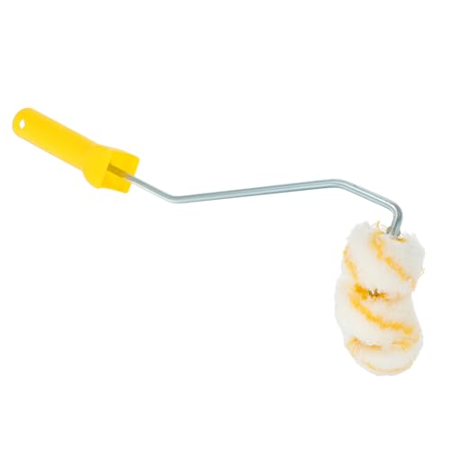 Housoutil Rodillo de Pintura para Tuberías Ruedas Ergonómico Cepillo para Superficies Curvas Uso Profesional y Aficionado