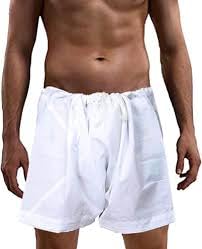 Generic Desi Men and Women Cotton Sikhi kachera Underwear - Boxer Briefs Kachaura Cotton Kacha with String (Nada) Pack of 2 White 95 CM, One Size Short