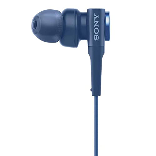 Sony MDRXB55AP Kopfhörer/Headset mit Mikrofon für Anrufe, kabelgebunden, extra Bass, Blau