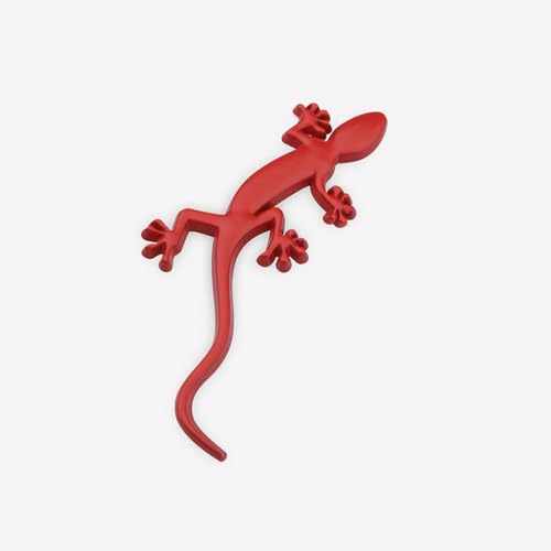 Image of 2 Pcs 3D Spiders Chrome Emblems Badges Sticker Car Decorations for AirPods Ma Decoration for All Universal Car Vehicle, Truck, Motorcycle, RV, Scooter, SUV, Door, Window Spider (2 Pcs Gecko-Red)