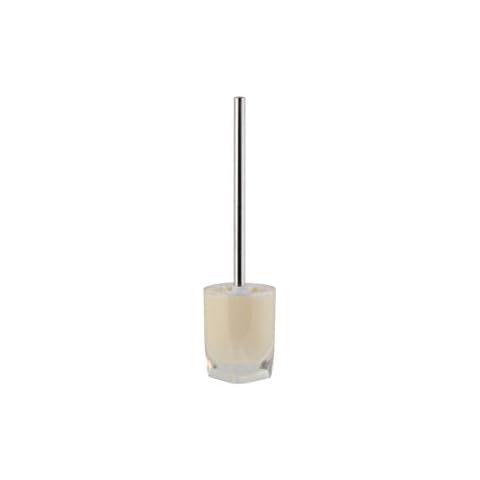 Axentia Graz toilet set, plastic, diameter approx. 10 cm, Plastic Stainless Steel, Pastellgelb, Ø ca. 10 cm Cover