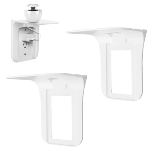 2Set Outlet Shelf, Horizontal Outlet Shelf Wall Mounted Charging Shelf Phone Charging Holder for Bathroom Kitchen Bedrooms by Beufee - Used condition - CA$15.19
