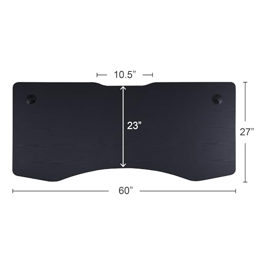 ApexDesk Elite Pro Series 60" x 27" Electric Height Adjustable Stand up Desk, Sit Stand Home Office Desk, Computer Desk - Curved Black