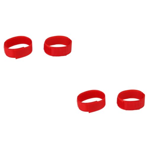 Beavorty 2sets Nylon Rooster Collar No Crow Collar for Roosters Chicken Supplies 4pcs*2