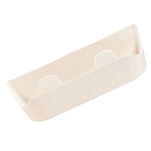 PRETYZOOM 5Pcs Wall Mounted Slippers Rack Punch Stand Plastic Shoes Storage Holder Easy Installation Self Adhesive Hooks Space Saving Organizer for Bathroom Beige
