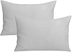 Kids Toddler Pillowcase, 2 Pack 100% Organic Cotton Pillow Case Pillowslip 14 x 20 Fits Pillows sizesd 13 x 18 or 12x 16 for Kids Bedding Pillow Cover, Envelope Closure Kid Travel Pillow Cases Gray