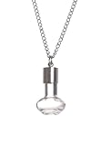  Pendentif Fiole en verre Argentée - 2,7 cm - Carafe