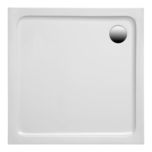 Schulte Duschwanne Adria aus hochwertigem Sanitäracryl, 90x90 cm inkl. Wannenträger, Ab- und Überlaufschutz, Pflegeleicht und alterungsbeständig, Größe wählbar – Bild 3