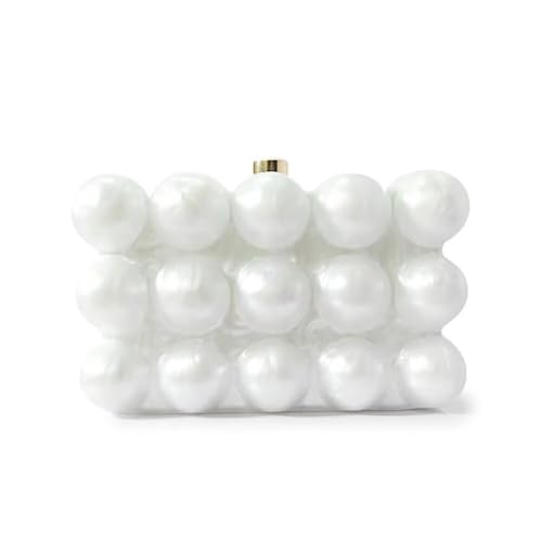 Image of Acrylic Evening Clutch Purse for Women Cute Marble Glitter Makeup Crossbody Bag Handbag for Wedding Party