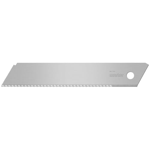 MARTOR 10 x STYROPORKLINGE, Ersatzklingen Cuttermesser, Sicherheitsmesser, 17,7 mm, Wellenschliff, Scharf, 1-fach Nutzbar, Stahl, NR. 379
