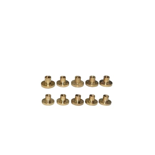 Metal Ball Screw nut 1PCS T8 Brass Nut Lead 1mm 2mm 3mm 4mm 6mm 8mm 10mm 12mm 14mm 16mm 20mm for T8 Screw Trapezoidal Screw(Anti-Thread lead8mm)
