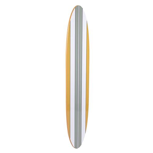 Creative Co-Op65.5 Inches Reclaimed Wood Striped Surfboard Wall Décor, Multicolor