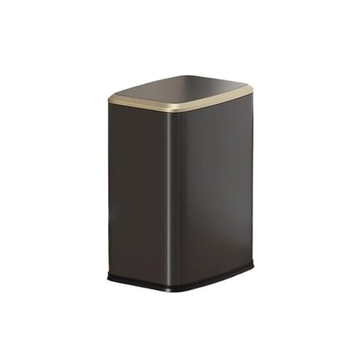Cubo de basura rectangular con tapa para evitar olores en baños pequeños y despachos