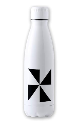 Merchandmanía Bidón Térmico aislante 500 ml acero inoxidable bandera de ceuta españa comunidad autonoma tapon seguridad botella deportivo