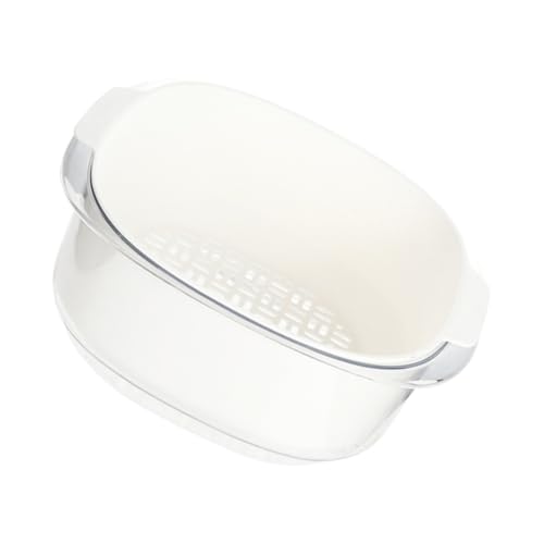 KALLORY Cesta para Lavar Alimentos Cesta Escurridor de Doble Capa Doble Capa Pet y Pp Drenaje Rápido Almacenamiento Práctico Cocina