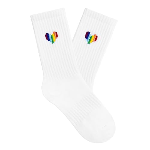 Image of American Trends Womens Novelty Striped Crew Socks Athletic Vintage Slouch Mid Calf Tube Socks