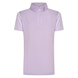 Imperial Riding Kinder Reitshirt IRH Jamy Mesh SS, Kurzarm Funktionsshirt mit Half-Zip und Stehkragen, Blauregen, 152