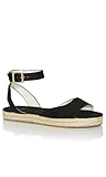 EVANS Extra Wide Fit Flatform Espadrille Sandals - Women's Black