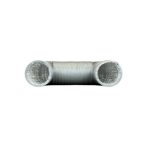 Image of Astberg Double-Layered PVC Flexible Insulated Duct with Aluminum Cowl and Mesh - Inline Ventilation System Accessory (200 /8INCHES)