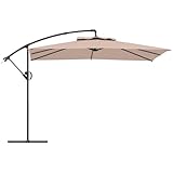 Outsunny - Sombrilla cuadrada (3 x 3 m, caqui