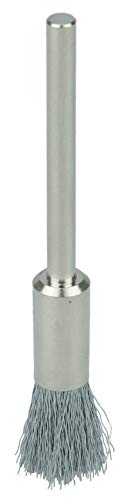 Image of Weiler 26098 0.003 inch Wire Size, 3 /16 inch Diameter, 1 /8 inch Stem Size, Steel Bristles, Miniature End Brush, Made in the USA
