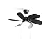 CREATE Windlight EASY / Deckenventilator mit Licht und Flügeln wendbar schwarz oder Naturholz / AC-Motor, leise, Winter-Sommerfunktion