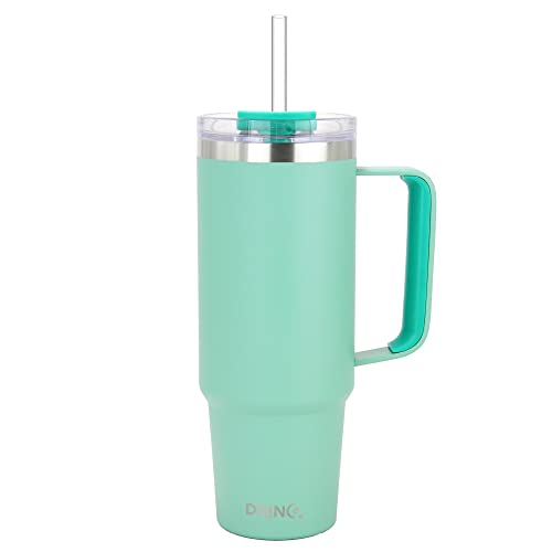 Drinco 40Oz 30 Oz Tumbler With Handle, Straw Lid, Insulated Stainless Steel Travel Mug Water Bottle Ice Coffee Cup For Cold And Hot, Bigsur (30Oz, Sage) #TOP1