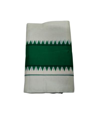 Image of SKT Women's Kasavu Cotton Mundu Saree Without Blouse Piece