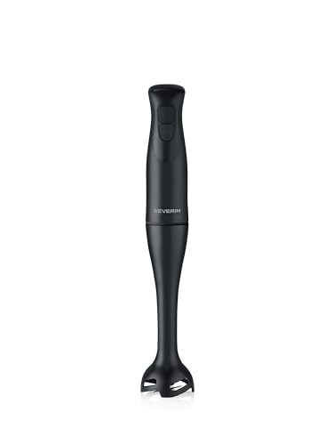 Severin Batidora de mano para hacer purés y picar, brazo extraíble, botón turbo, cuchilla de 2 hojas, limpieza fácil, mango antideslizante, para batidos, licuados, salsas, 350 W, color negro, SM 3760