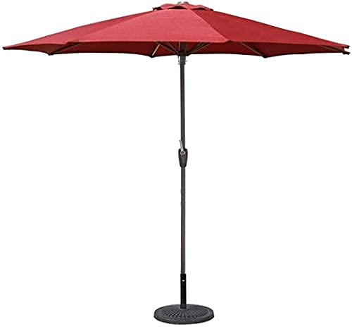 WDSOPK Garden Parasol Housewares Sun Patio 9ft Outdoor Shade Umbrella, Table for Pool Deck Market(Red-9 Ft)