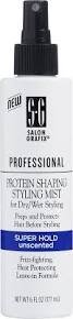 Salon Grafix Professional Protein Shaping Styling Mist, Super Hold, Unscented, 6 Fl Oz