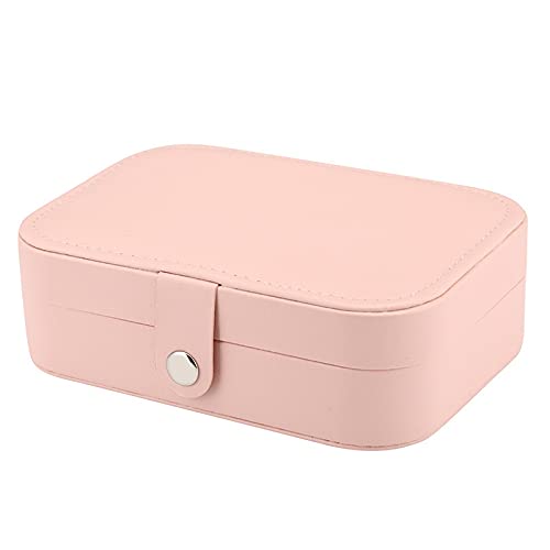 WJBABJ Boîte de Bijoux en Cuir Portable Cadeaux Voyage Bijoux Organisateur Double Couches Collier Multifonction Bague Boucle d'oreille Stockage Cover