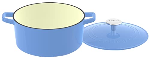 Image of Cuisinart Chef's Classic Enameled Cast Iron 5-Quart Round Covered Casserole, Blue