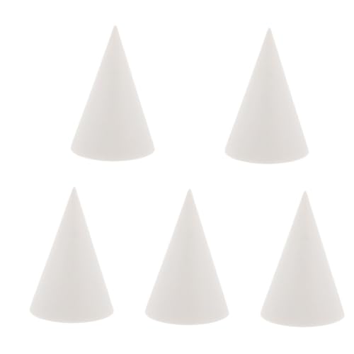 Housoutil 5個素描練習用ジプサム幾何学模型 錐形状 彫刻オーナメント デッサン学習ツール 精密デザイン対応 家装飾適用