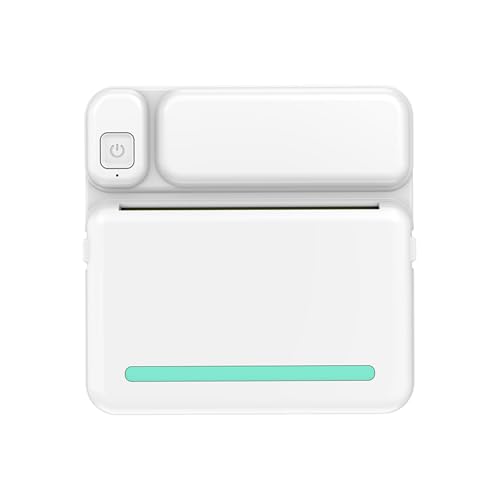 POENVFPO Mini Impresora Térmica, Impresora Portátil de Bolsillo para Estudio de Estudiantes, Corrección de Errores, Etiquetas, Soporte para Teléfono Móvil BT (Blue)