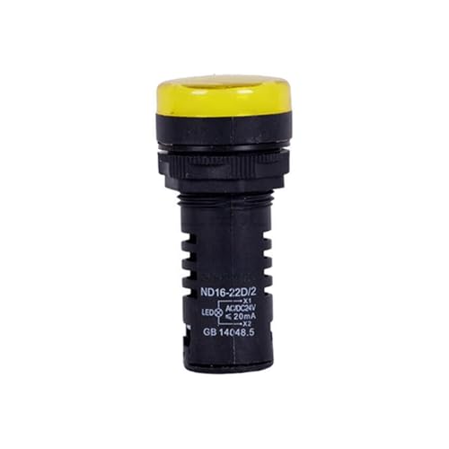 Luz indicadora de señal ND16-22D/2 de 22V amarilla piloto para cuadro eléctrico