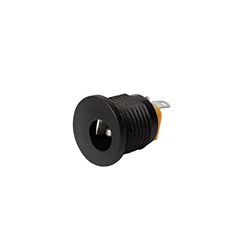 Image of Electronic Spices DC Power Jack Socket 2 Pin Female Metal Round Panel Mount Power Plug Connector (5.5 x 2.1mm) Adapter with Dustproof Cap (pack of 5pcs)