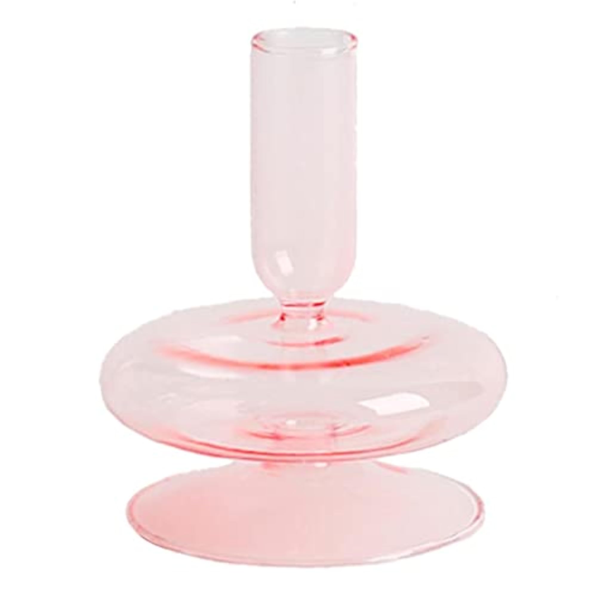Decorative Glass Candle Holder Stand with Dry Flower Vase