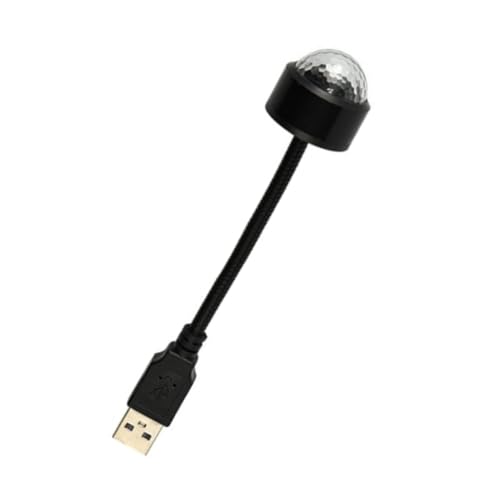 OUNONA 2pcs Car Atmosphere Light USB Sound Activated Decorative Led Light for Music Festivals Voice Control Low Power Consumption Material