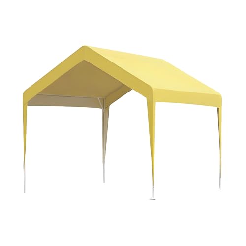 CTREVL Pergolas de Jardin, Carpas de Camping Impermeables Protección Solar y Ventilación, Carpa Impermeable Exterior para Acampar al Aire Libre Barbacoa Parque Playa(Amarillo,3x3m/9.8x9.8ft)