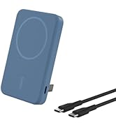 Belkin Qi2対応 ワイヤレスモバイルバッテリー 3C対応 5000mAh iPhone 16/15/14/13/12/Qi2対応Android ワイヤレス出力(7.5W) Cポート入出力...